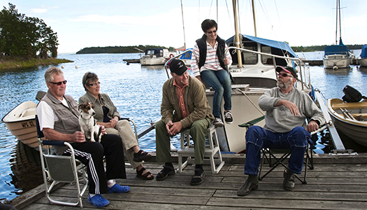 Båtfolket som trivs bäst på bryggan