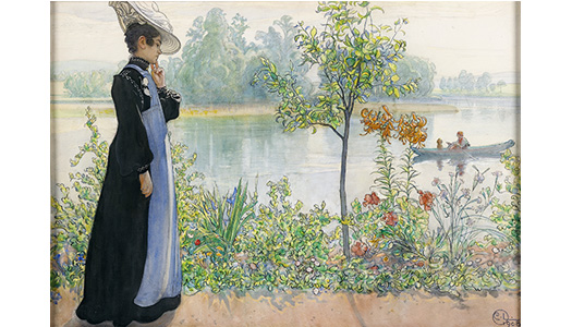 I grönskan med Carl Larsson