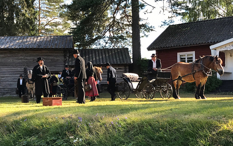 Ingmarsspelen med en skådis i hästväg