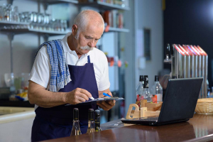 arbeta, pension, lönsam, restaurangbiträde