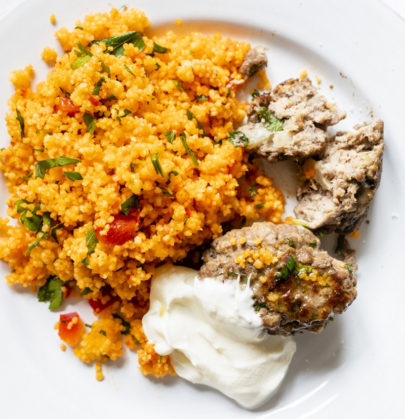 Buljongkokt couscous med ajvar