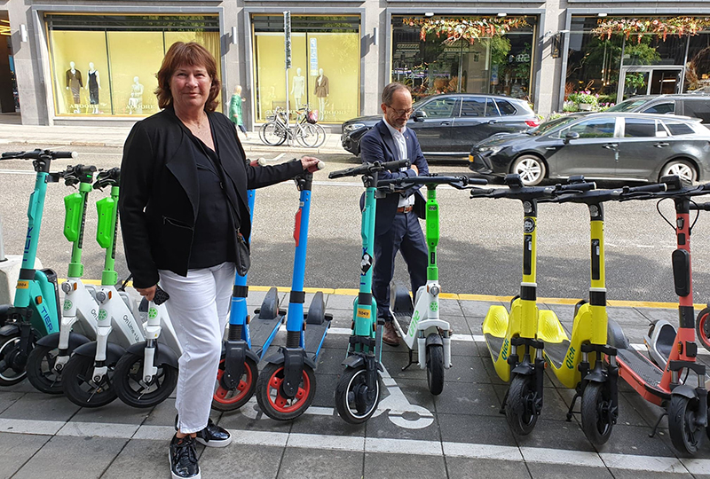 Förbud mot elsparkcyklar på gångbanor och trottoarer