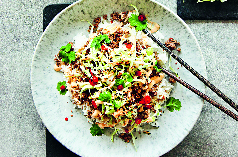 Snabb Thai Beef med ris