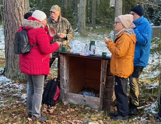 Årets sista vandring i                      Janstorpsskogens naturreservat 231117.