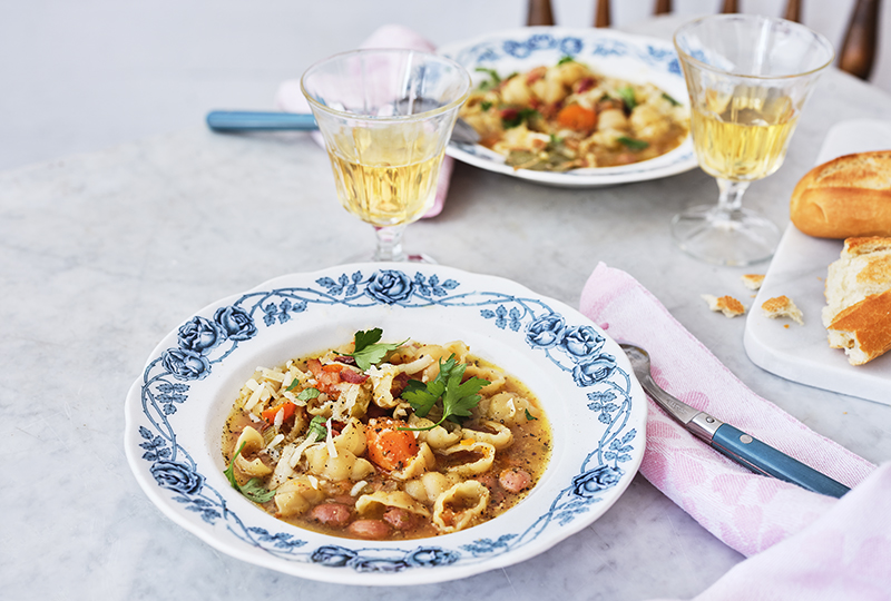 Pasta e fagioli (pasta och bönor)