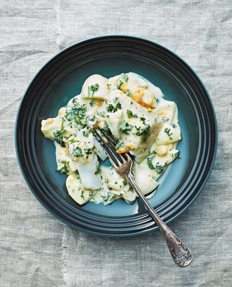 Kokt torsk med äggsås